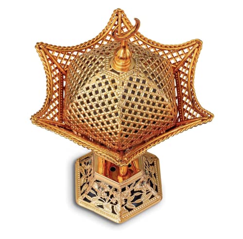 Electric Incense Burner - Oud Frankincense Resin Burner With Adjustable Timer (Gold) #TOP4