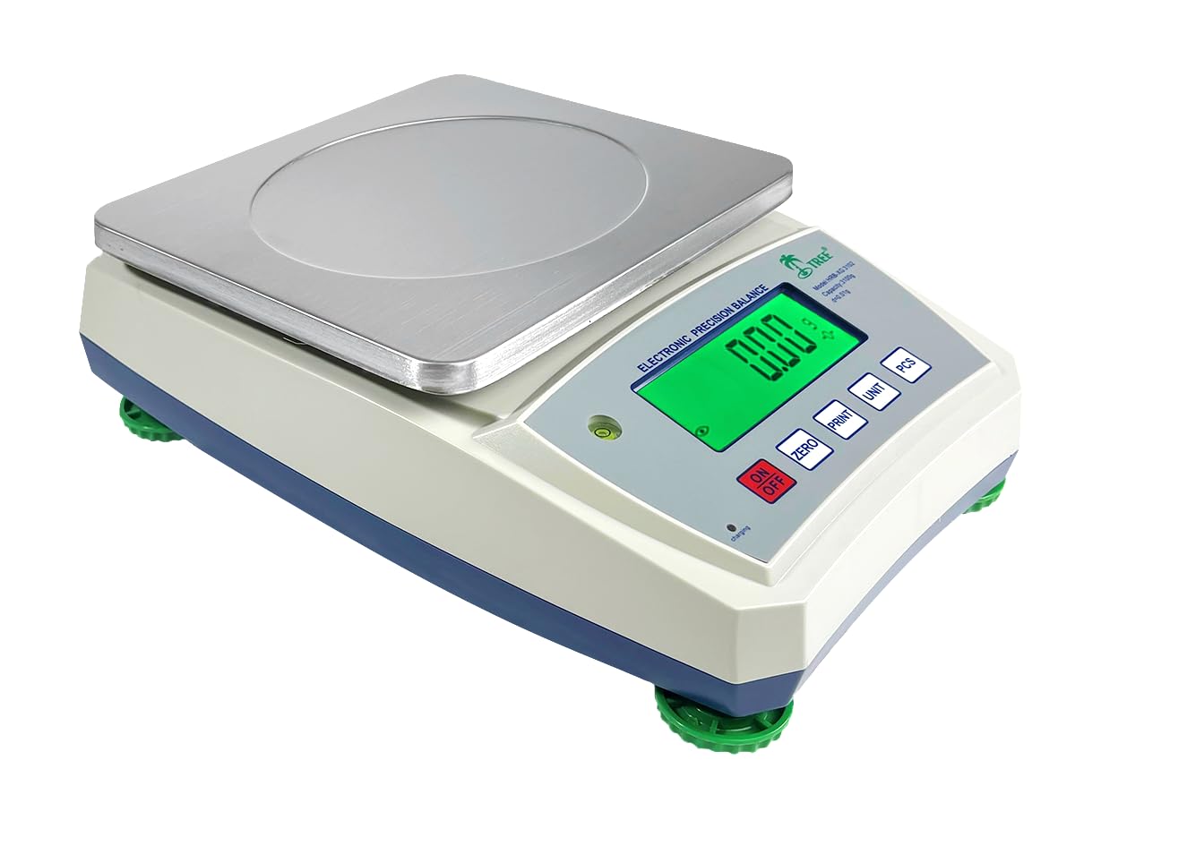 Tree HRB-XG 10001 High Precision Laboratory Balance, 10000 g x 0.1 g Digital Scale for Scientific, Industrial, and Commercial Use