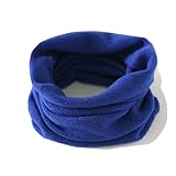 [SHOLIND] カシミヤ 100％ ネックウォーマー スヌード 無地 横24cmX縦37cm プレゼント ケーブル 防寒 通勤 通学 (ブルー)