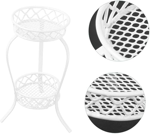 Miniatura 3 de Toyvian 1 unidad de casa de muñecas Estante de flores de hierro mini plantas soporte de metal mini planta soportes micro paisaje decoración miniture