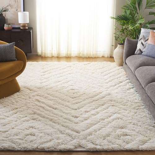 Safavieh 9x12 Ivory Wool Area Rug