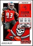 2018 CONTENDERS SEASON TICKETS #9 GERALD MCCOY BUCCANEERS FOOTBALL