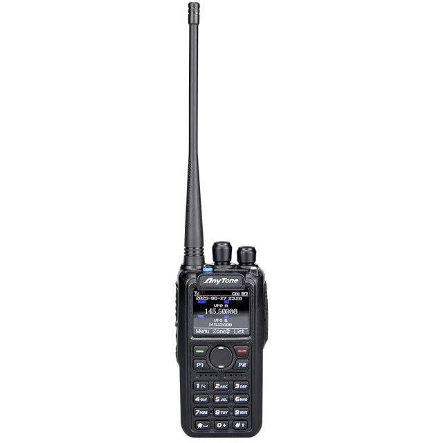AT-878S VHF DMR Handheld Radio 10W Digital Analog Ham Radio with GPS APRS True 2-Slot Tier II 4000