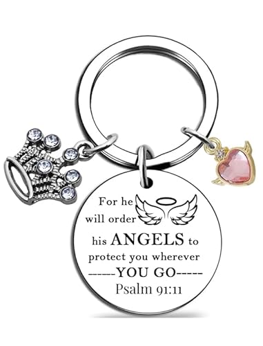 ZYSSXNDM Bible Verse Keychain Memorial Gift Religious Gifts Angel Wing