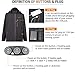 ARRIS Heated Jacket for Men, Electric Warm Heating Coat with 7.4V Rechargable Battery/8 Heating Areas/Phone Charging Black