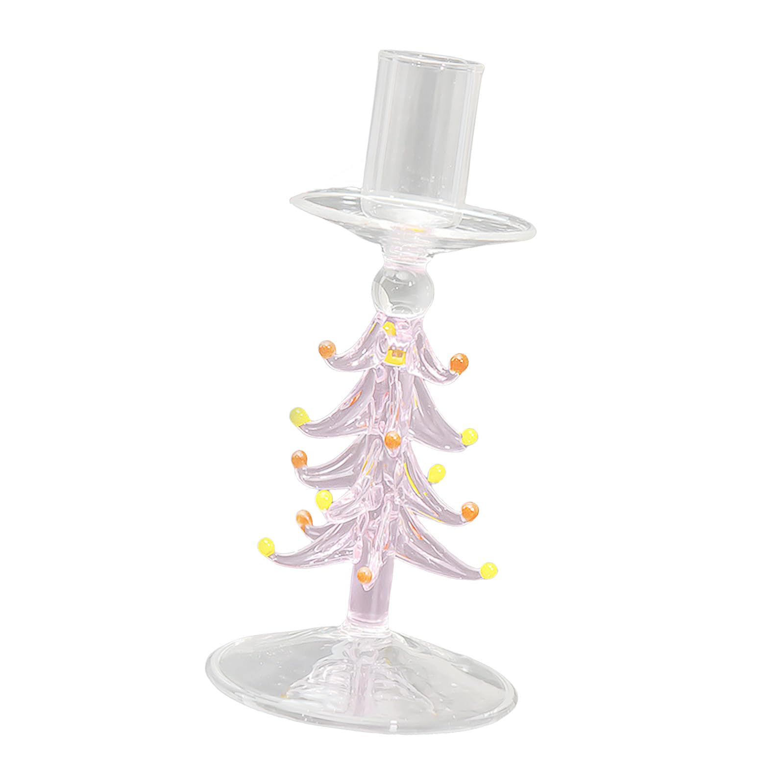 Celebratory Point Flame Possessors Christmas Tree Encouraged Artisanal Glass Creation Additional Worktop Deck for Cyclical Festivities Festive Borosilicate Tree Candleholder Artisanal Craftsmanship