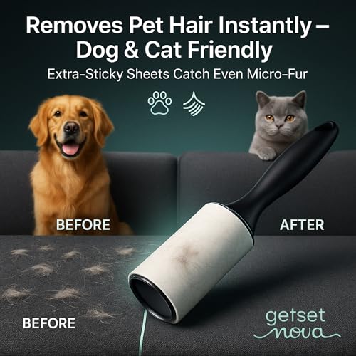 Image of Lint Roller for Clothes Extra Sticky Lint Remover Roller for Clothes & Pet Hair Manual Dust Remover for Clothes Cloth Roller to Remove Fur with Refill Lint Remover for Clothes Roller