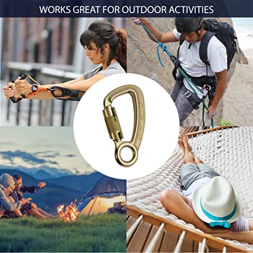 Fusion Climb Liberty Steel Auto-Lock Captive Eye High Strength Carabiner (Fp-8120-2K-Hs-Gld) #TOP5