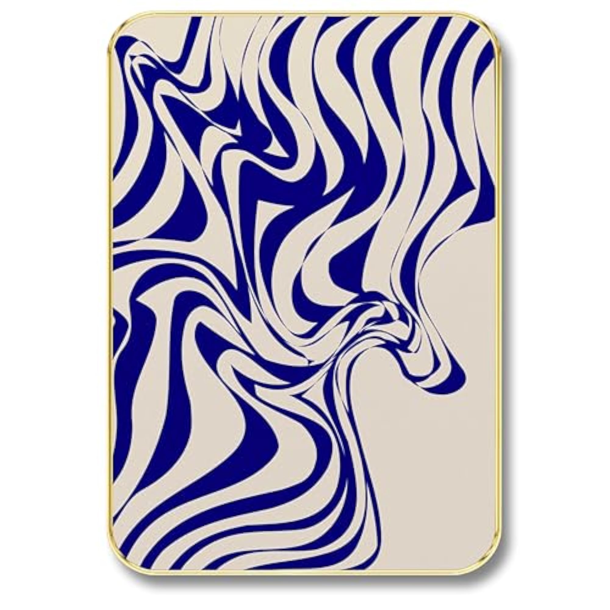 Abstract Blue Swirl Wall Art, Modern Fluid Design