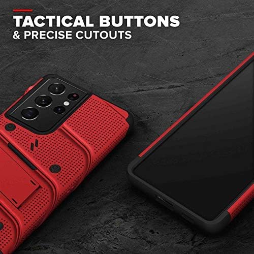 ZIZO BOLT Series Galaxy S21+ 5G Case Red & Black