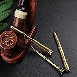 2 in 1 Classic Tobacco Pipe Tamper Tool - Branch Carved Pipe Nozzle Cleaner Smoking Accessories (Bronze)