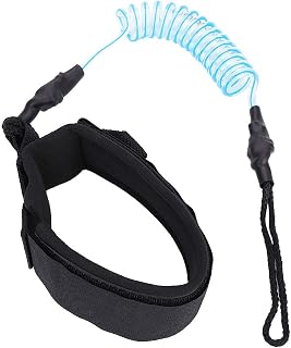 Dioche Board Coiled Leash Stand Up Paddle Board Coiled Spring Leg Foot Rope Surfing Leash for Surfboard – Ankle Cuff, Lightweight &, for Men and Women