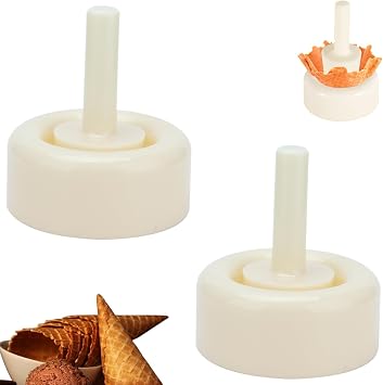 2PCS Kitchen Ice Cream Cone Shaper, Roller Waffle Rolling and Forming Tool, Ice Cream Cone Mold Kit for Homemade Desserts Safe for Baking