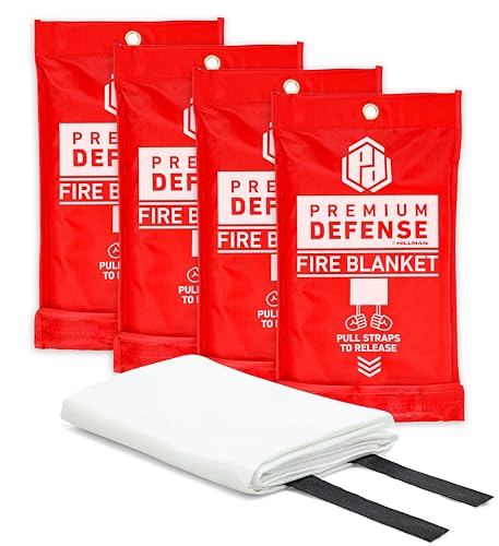 Image of Premium Defense Fire Blanket, Emergency Fire Blanket, Fire Extinguisher, Flame Suppression, Fiberglass