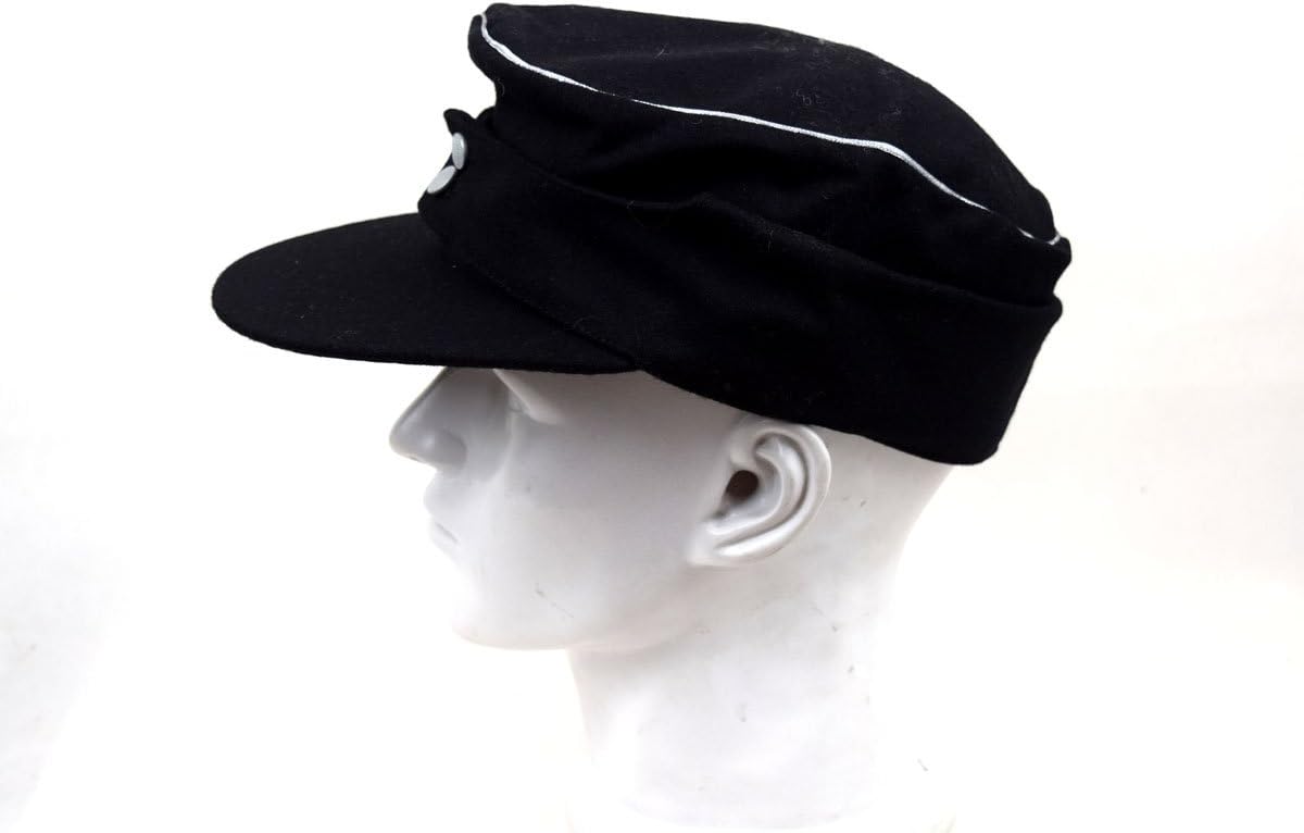 Replica WWII German WH EM field M43 Officer Panzer Wool Cap Hat Black (M (57cm))