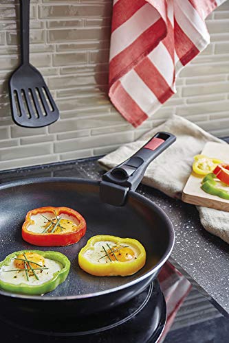 Sitram 712382, Batterie de cuisine 7 pièces : 3 casseroles + 3 poêles + 1 poignée amovible - Aluminium pressé - Tous feux dont induction, Noir – Image 4