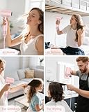 LKV Hair Dryer, 110,000 RPM Brushless Motor 200 Million Ionic Hairdryer 85dB Low Noise Fast Drying Hair Dryers with 2 Speed 3 Heat Setting Blow Dryer High Power Travel Hairdryers for Women Men (Pink) - Image 9
