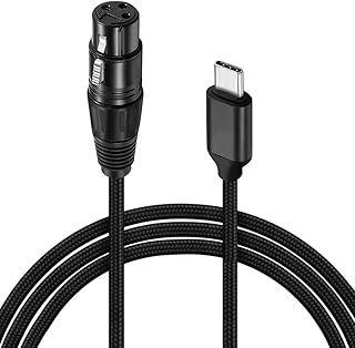 XLR から USB C、USB C から XLR、電話からマイク用、XLR から USB ケーブル、タブレット、ラップトップ、その他のタイプ C デバイス用 （6 フィート）