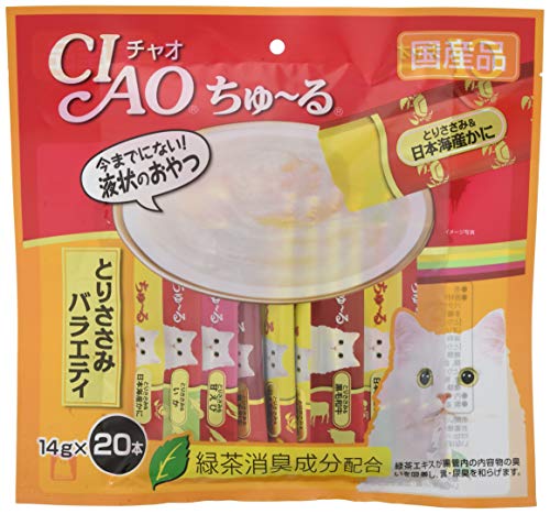 チャオ (CIAO) 猫用おやつ ちゅ~る とりささみバラエティ 14g×20本入