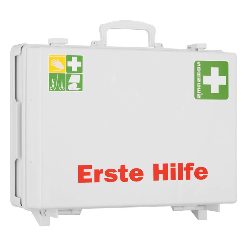 Erste-Hilfe-Koffer MT Söhngen, mit Wandhalterung, weiß, ASR A4.3 / DIN 13169, Art.-Nr. AM60ZN7250