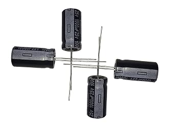 1000uF 25V 10X20mm +/-20% -40 إلى +105C 20 قطعة مكثفات إلكتروليتية من الألومنيوم، 1000 MFD