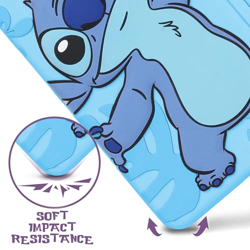 Image of Disney Lilo and Stitch Kids iPad Case - 10.9 Inch Case for iPad 10th Generation (2022) & A16 11th Generation 11 inch (2025) - Tablet Cover with Stand, Shockproof Silicone Protector