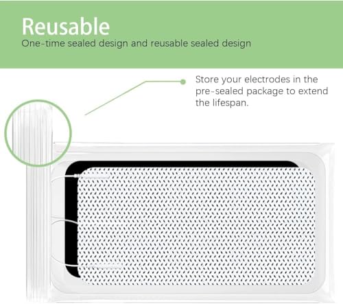 Image of TENS Unit Replacement Pads for Waist and Lower Back Pain Relief 4X8 inch Extra Large TENS Unit Pads Self-Adhesive SM Electrode Pads Compatible with TENS 7000, AUVON TENS- 6 Pcs