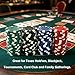 SEETOOOGAMES 100 Pieces 11.5g Clay Composite Dice Striped Casino Poker Chips- 4 Colors (red, Green, Black and Blue)