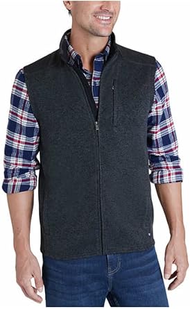 Chaps Mens Fleece Mockneck Vest