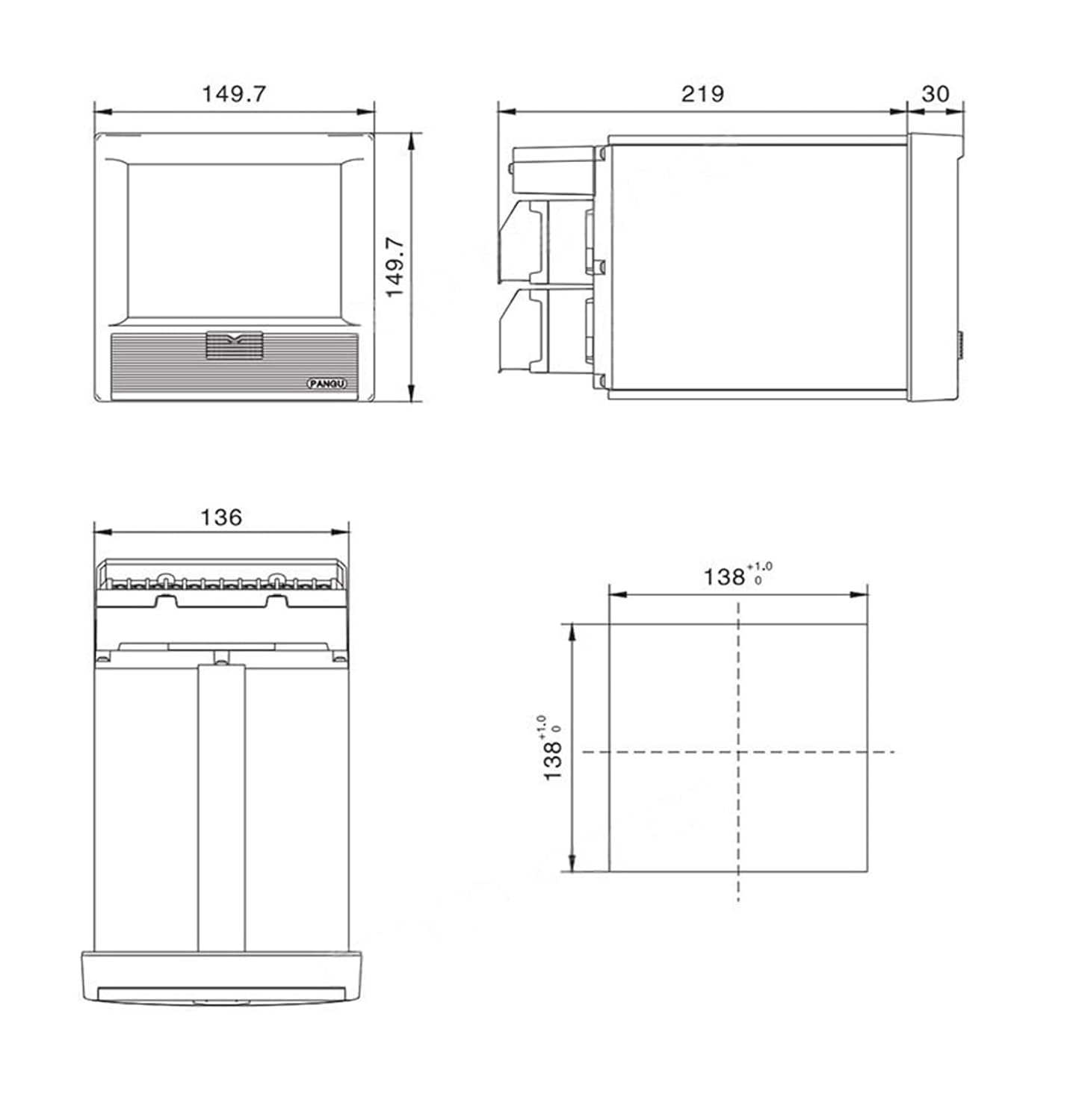 KT601R Colour Screen paperless Recorder thermocouple multiplexed Data Acquisition Recorder(KT602R 2 Channels)