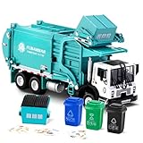 Metal Garbage Truck Toys, Fubarbar 1:43 Bruder Tonka Trash Trucks Model for Boys Metal Diecase Waste Management Front Loader Die Cast Can Dumpster Truck Toy for 3 4 5 6 Years Old(Blue)