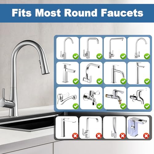 23 Pcs Sink Faucet Water Filter with Filter Elements Set, 360 Rotating Faucet Filters, Remove Fluoride Heavy Metals Hard Water, Sink Filters Faucets for Home Kitchen & Bathroom — 사진 2