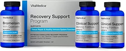 Vitamedica | Recovery Support Program | Natural Post Surgery Support Supplements | Wound Healing | Pain Relief | Anti-Inflammatory | Vitamin A, Vitamin C, Bromelain, Quercetin, & Zinc | Gluten Free #TOP21