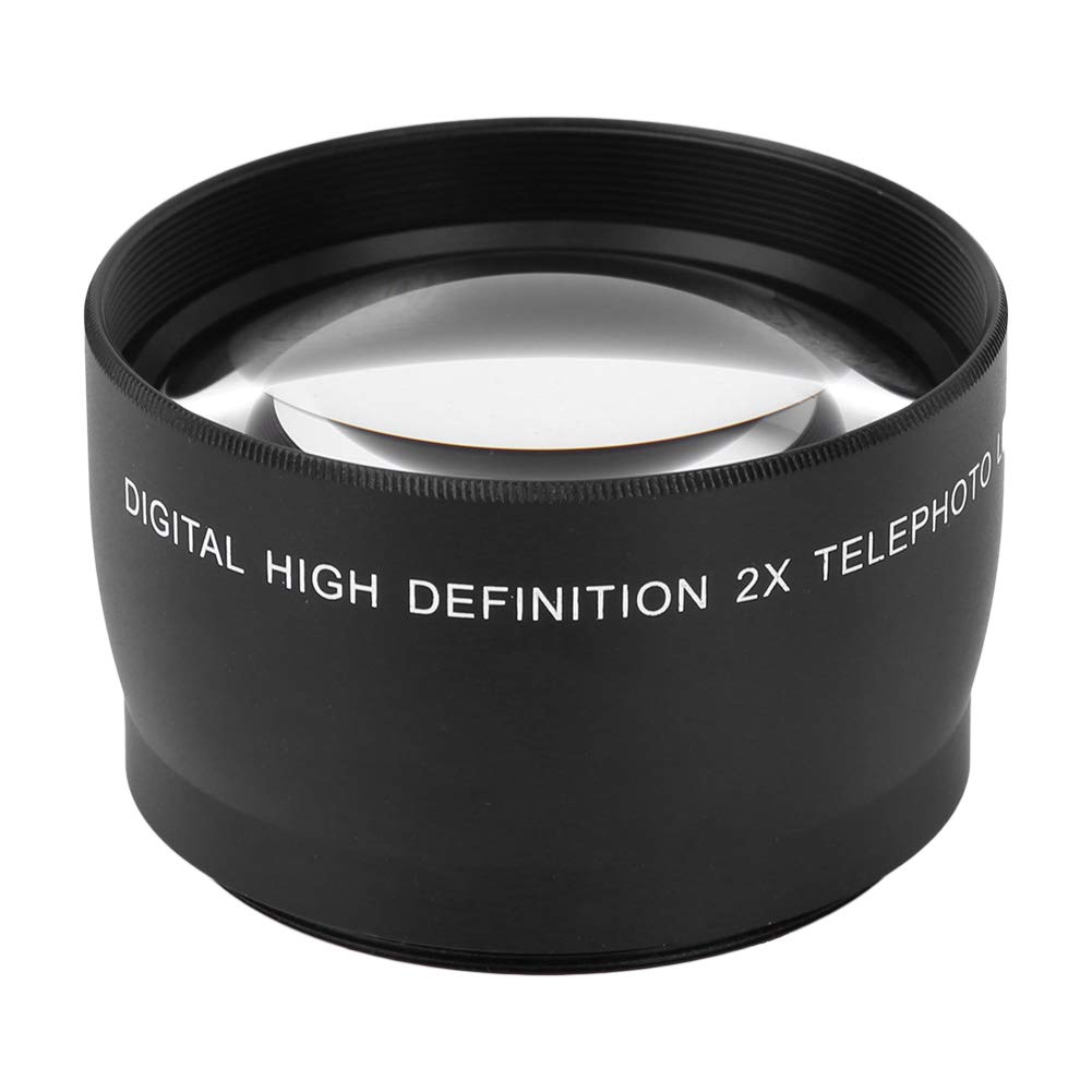 55mm 2X Magnification high Definition Optical Resolution Tele Converter Telephoto Lens for Any Camera with 55mm Lens Thread