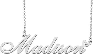 Aoloshow Personalized Heart Name Necklace Gold Custom Any Names Stainless Steel Jewelry for Womens Graduation