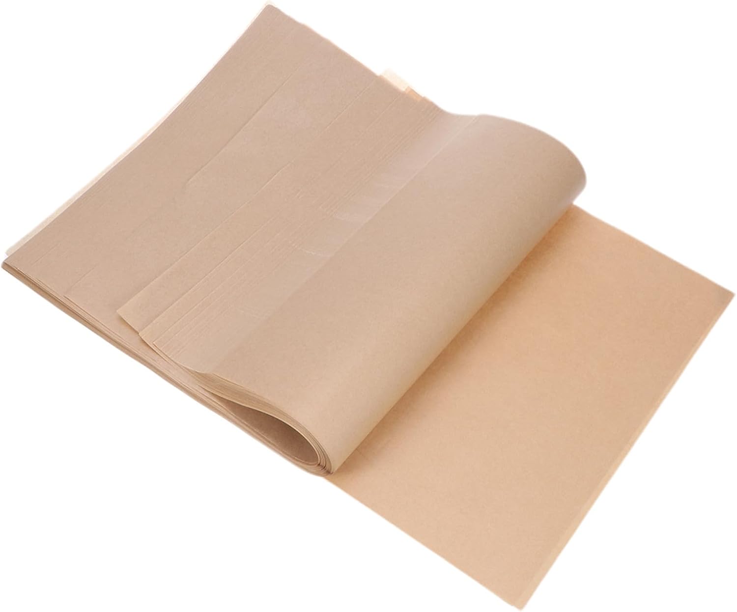 WOONEKY 150pcs Non Stick Oil Proof Baking Parchment Paper Sheets for Air Fryer and Microwave, Thickened Greaseproof Rectangle Paper Liners for Roasting Meat and Snacks
