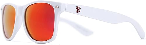 NCAA Florida State Seminoles FSU-5- Lentes de sol Florida State Seminoles - Marco blanco, lentes granate Florida State Seminoles, blanco, talla única