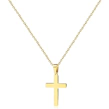 Cross Necklace for Women - 18K Gold Plated Cross Necklace Dainty Gold Necklace for Women Teens Girls Gold Jewelry Christmas Easter Religious Christian Gifts