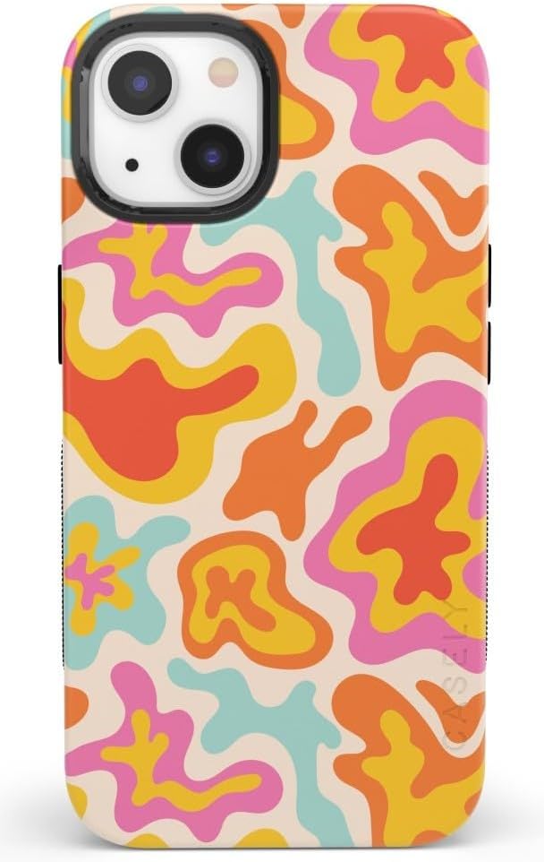 Casely iPhone 15 Case | Tropical Color Splash | Abstract Retro | Bold Protective Design | Compatible with MagSafe