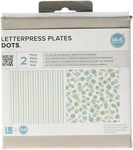 We R Memory Keepers Printing Plate Letter Press-Dots Set (2 Piece) image 2