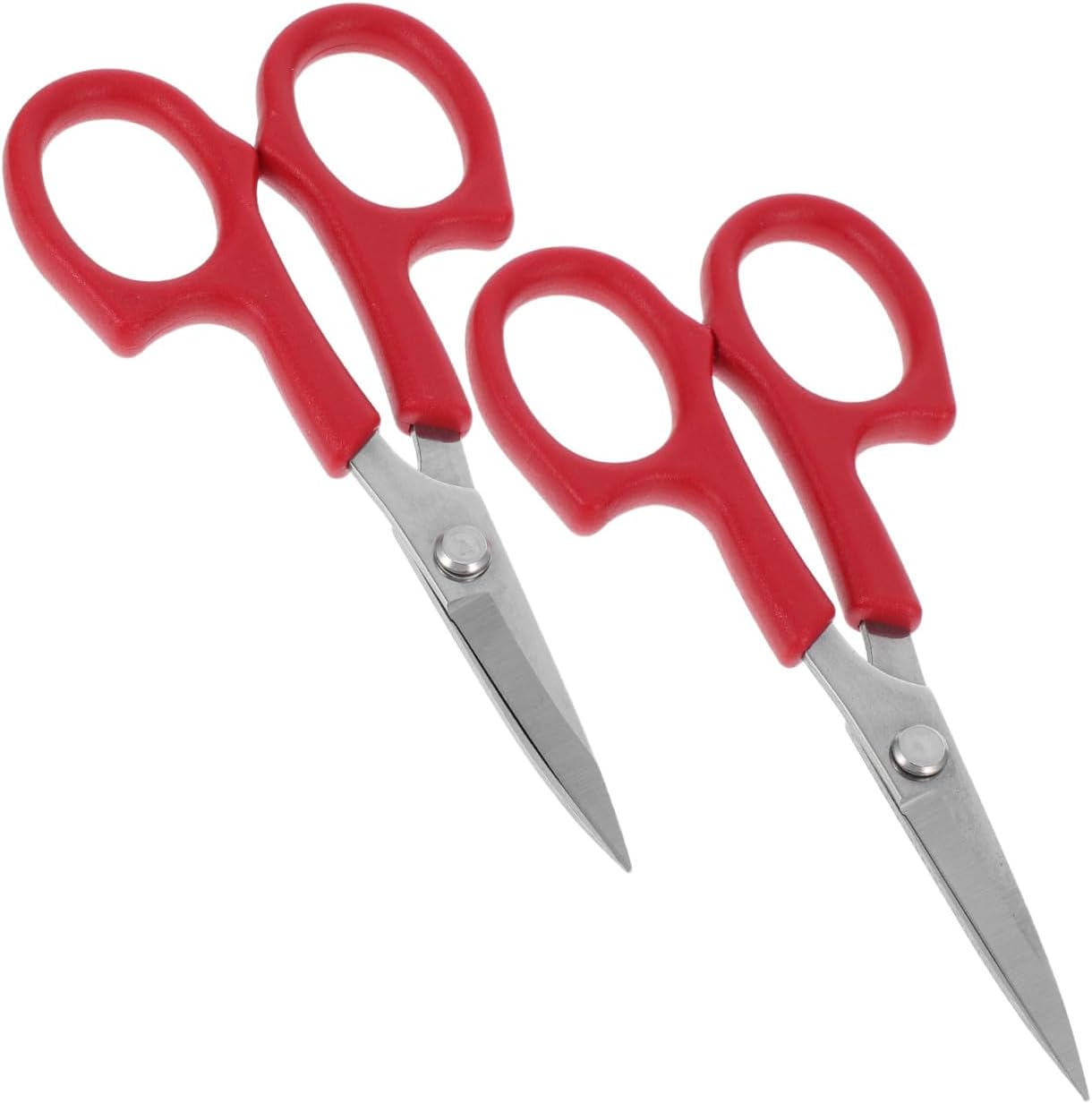 2 Pcs Stainless Steel Eyebrow Scissors and Mustache Trimmer Scissors Curved and Straight Blades Beauty Grooming Tools for Precise Eyebrow and Beard Trimming at Home
