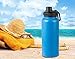 W&R Spout Lid for Hydro Flask Wide Mouth Sport Water Bottles, Perfect Chug Lid for 18 oz, 32 oz, 40 oz Wide Mouth Bottle, Black Plastic, Dishwasher & Microwave Safe