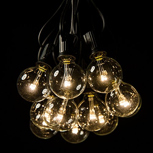 Hometown Evolution, Inc. 100 Ft Outdoor Led String Lights - G40 Led Globe Bulbs (Black Wire) - Led Outdoor String Lights For Patio Cafe Deck Party And Backyard Lighting #TOP1