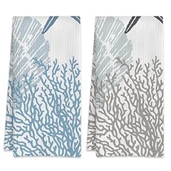 Starfish Seashell Coral Nautical Blue