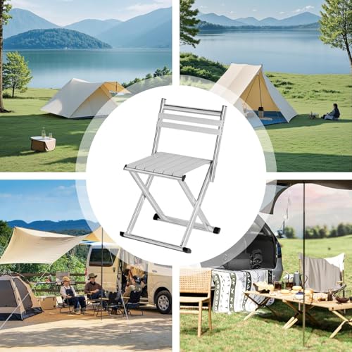 Tabouret pliable en métal portable pour camping et randonnée - 8