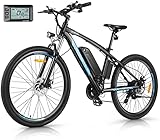 ANCHEER 27.5 Zoll E-Bike/Mountainbike Herren, Elektrofahrrad/Pedelec mit 36V/48V-10.4Ah Akku | 360Wh/ 480Wh & LCD-Display & 21 Gang und 250W Hinterradmotor für Reichweite von 40-80KM (Blau)