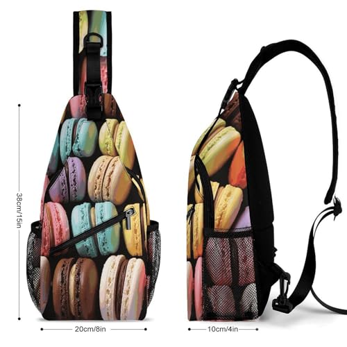 Bolso cruzado casual sling Macaron Biscuit para deporte y viaje miniatura 2