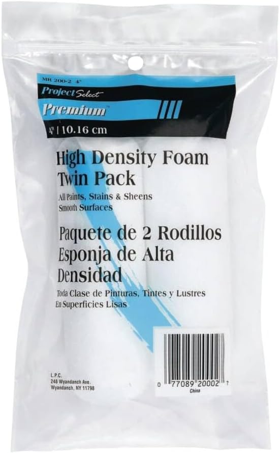 Rodillo de espuma Linzer Impact 1/4 pulg. x 4 pulg. ancho 2 unidades miniatura 5