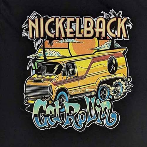 Nickelback Get Rollin Band Logo T Shirt Size XXL Black3