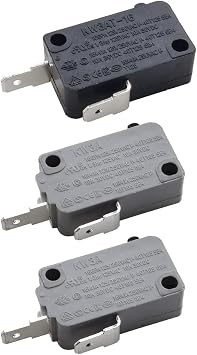 KW3A Microwave Oven Door Interlock Switch 16A 125VAC/250VAC Replacement Part Door Switch2 Normally Open and 1 Normally Closed